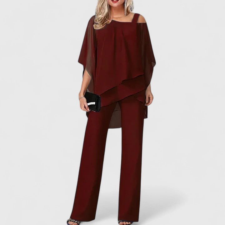 Women's Versatile Two Piece Pants Set with Chic Design for Various Occasions