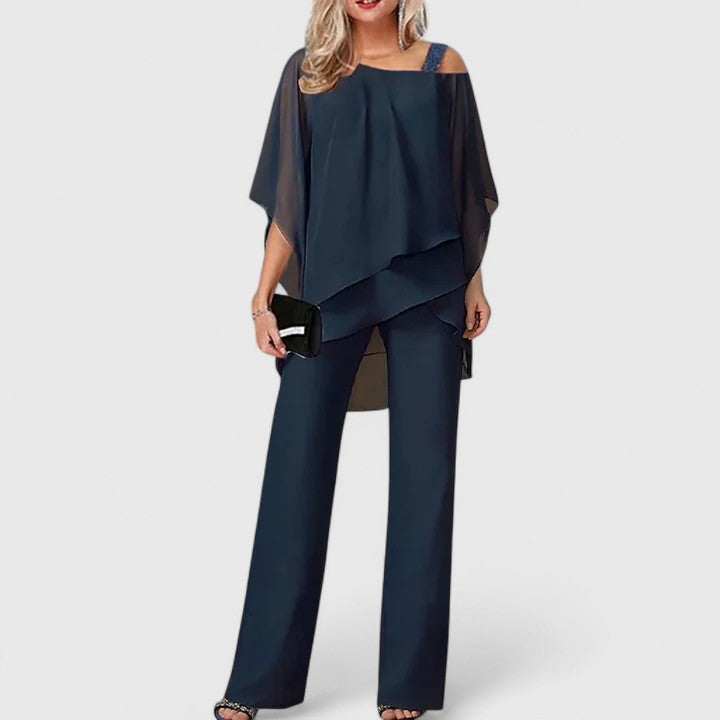 Women's Versatile Two Piece Pants Set with Chic Design for Various Occasions