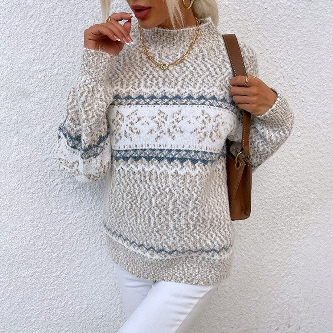 Women's Vintage Knit Sweater with Relaxed Fit