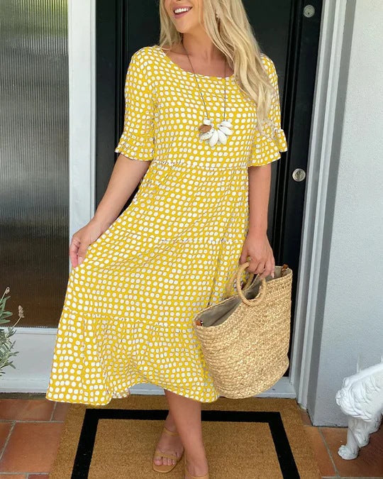 Relaxed Tiered Midi Dress - Perfect for Effortless Summer Style