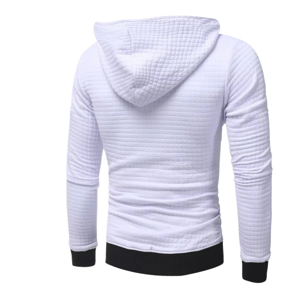 Men's Hoodie with Hood, Long Sleeves and Soft Interior for Autumn Wear