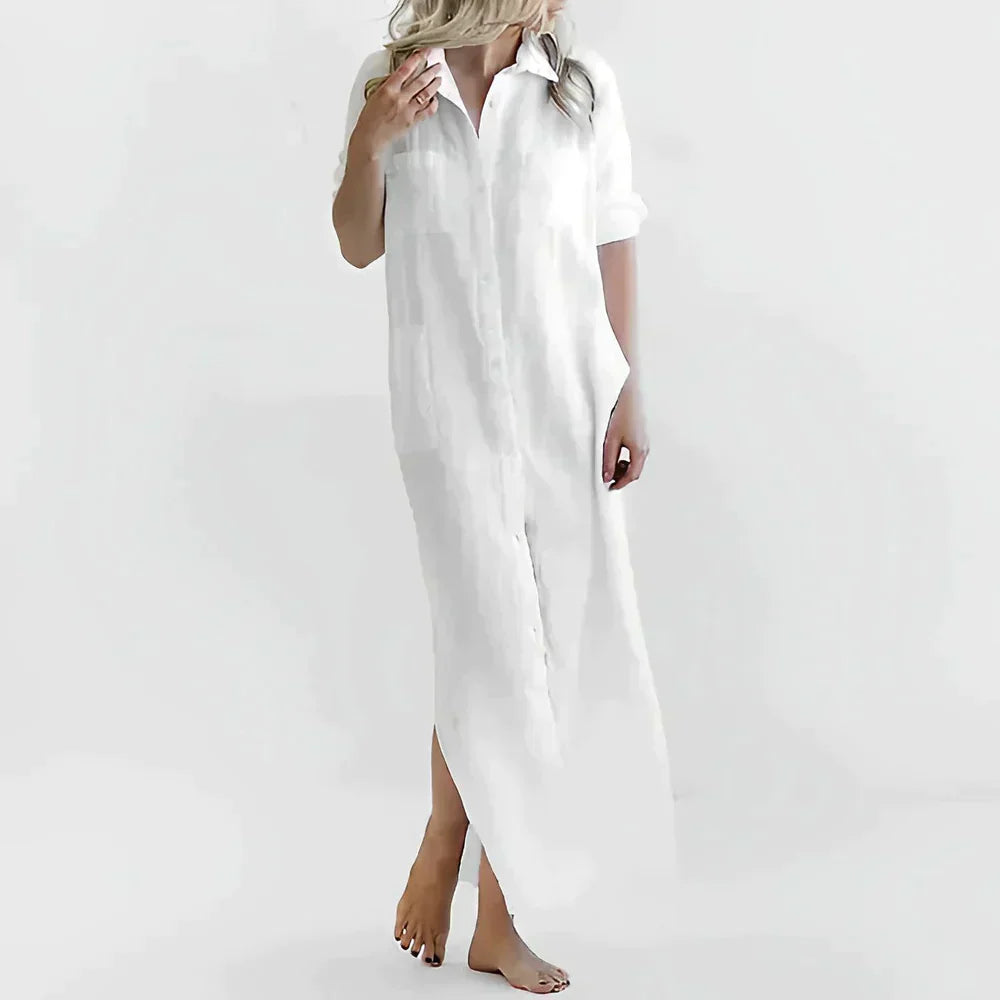 Variant image for Women's Trendy Lightweight Summer Dress with Flowy Silhouette-11