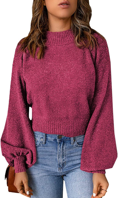 Women's Loose Knitted Jumper with Batwing Sleeves | Ideal for Autumn/Winter