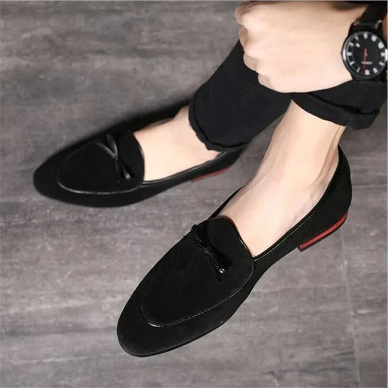 Men’s Refined Suede Loafers with String | For Everyday Wear