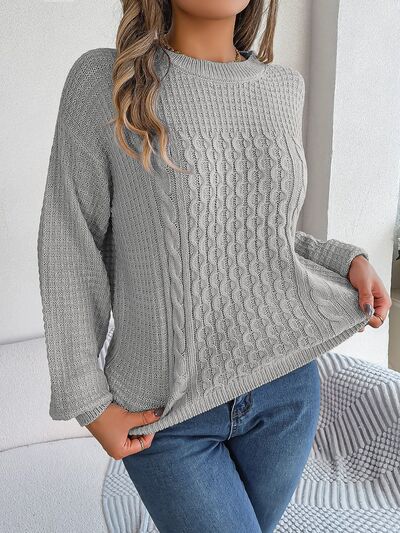 Women's Elegant Braided Knitted Jumper with Beads | Great for Autumn/Winter