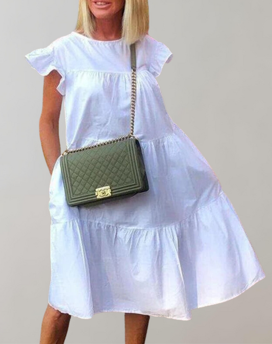 White, dark green