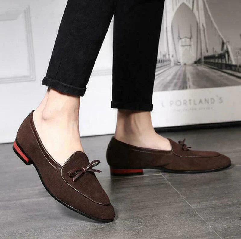 Men’s Refined Suede Loafers with String | For Everyday Wear