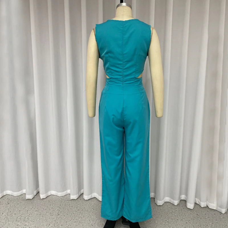 Nyxelle - Elegant Crop Top and High-Waisted Pants Set for Women