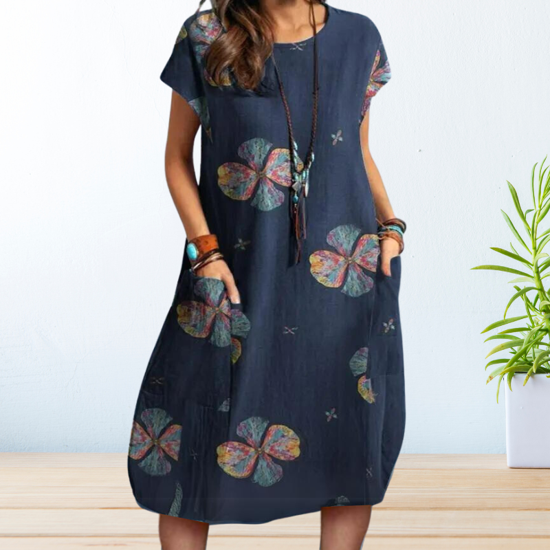 Solenne - Casual Summer Midi Dress for Women