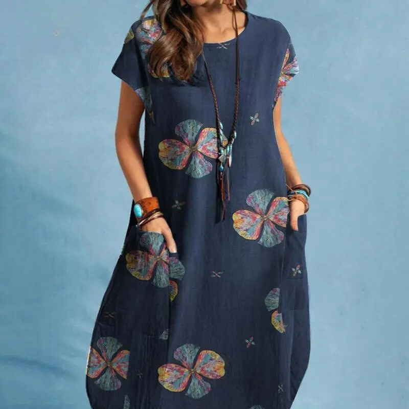 Solenne - Casual Summer Midi Dress for Women