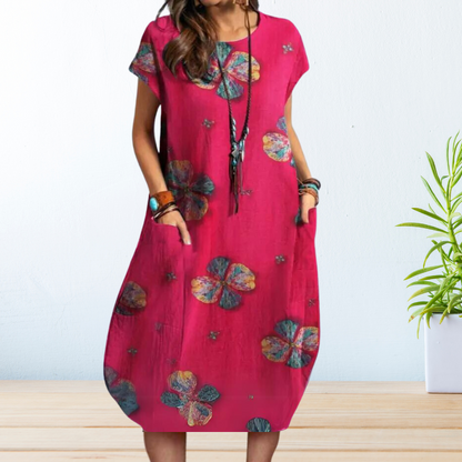 Solenne - Casual Summer Midi Dress for Women