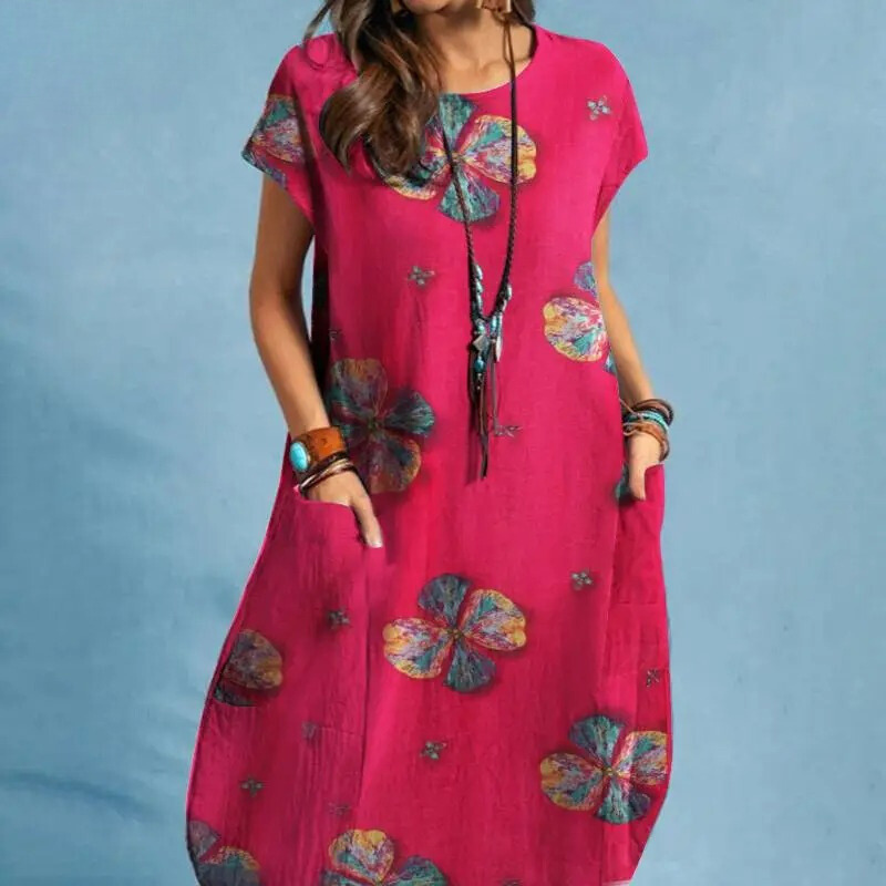 Solenne - Casual Summer Midi Dress for Women