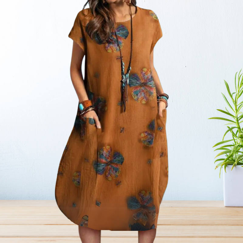 Solenne - Casual Summer Midi Dress for Women