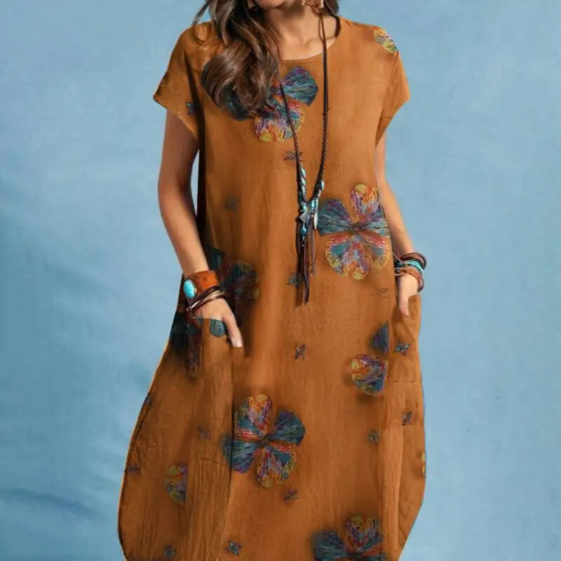 Solenne - Casual Summer Midi Dress for Women