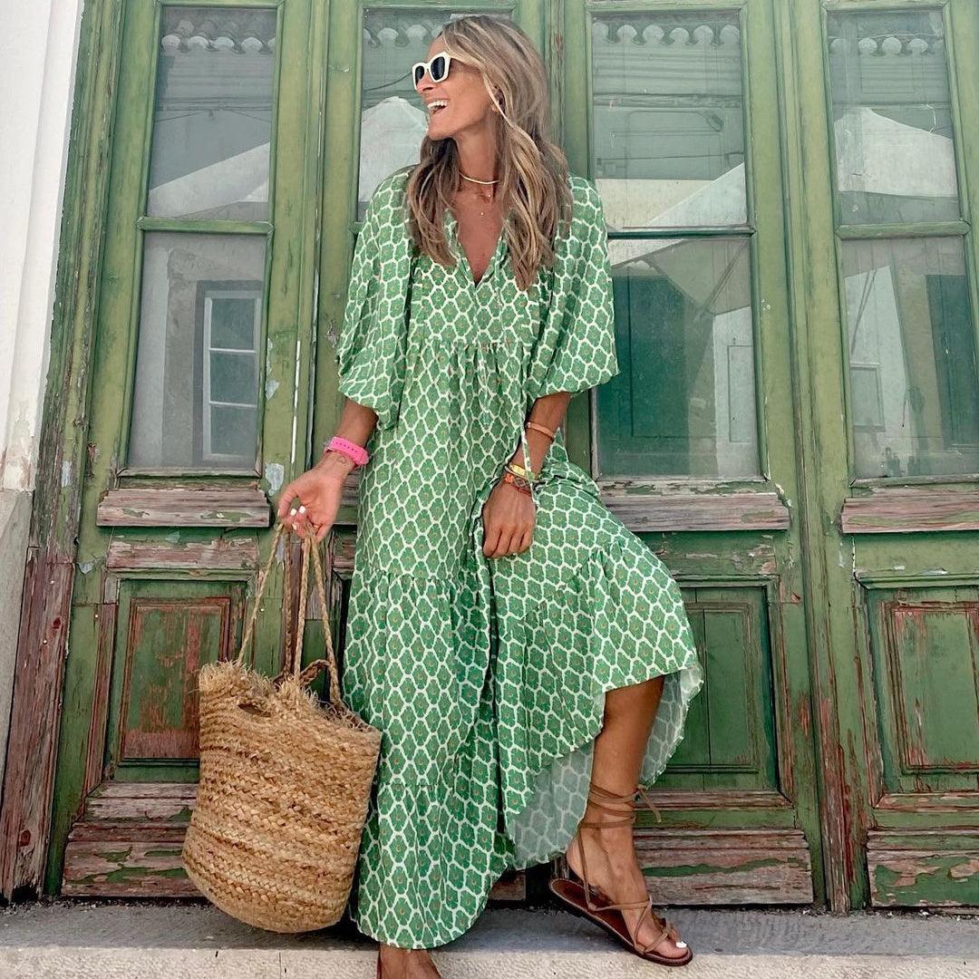 Averie - Casual Cotton Blend Summer Maxi Dress for Women