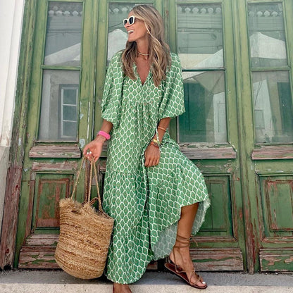 Averie - Casual Cotton Blend Summer Maxi Dress for Women