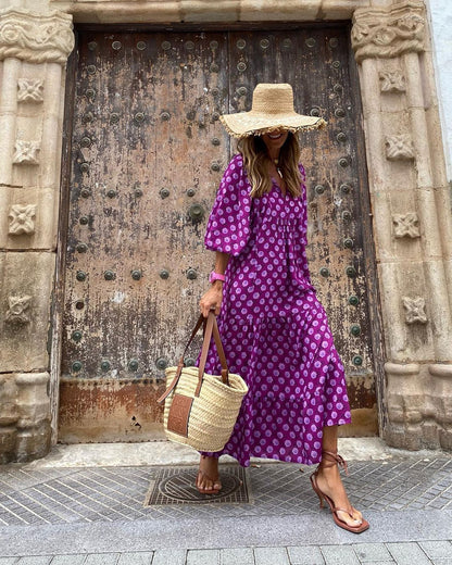 Averie - Casual Cotton Blend Summer Maxi Dress for Women