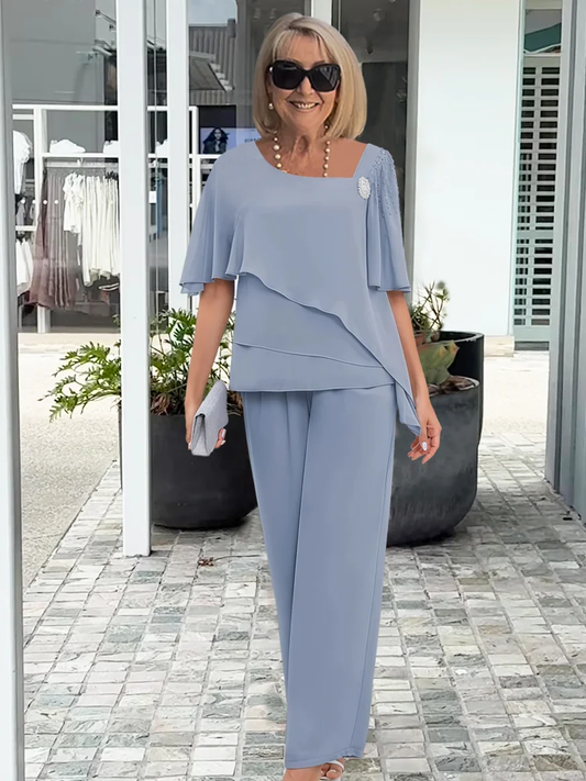 Women's Elegant Outfit Set - Flattering Fit & All-Day Comfort