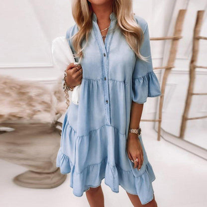 Jolene - Durable Cotton Midi Dress for Women