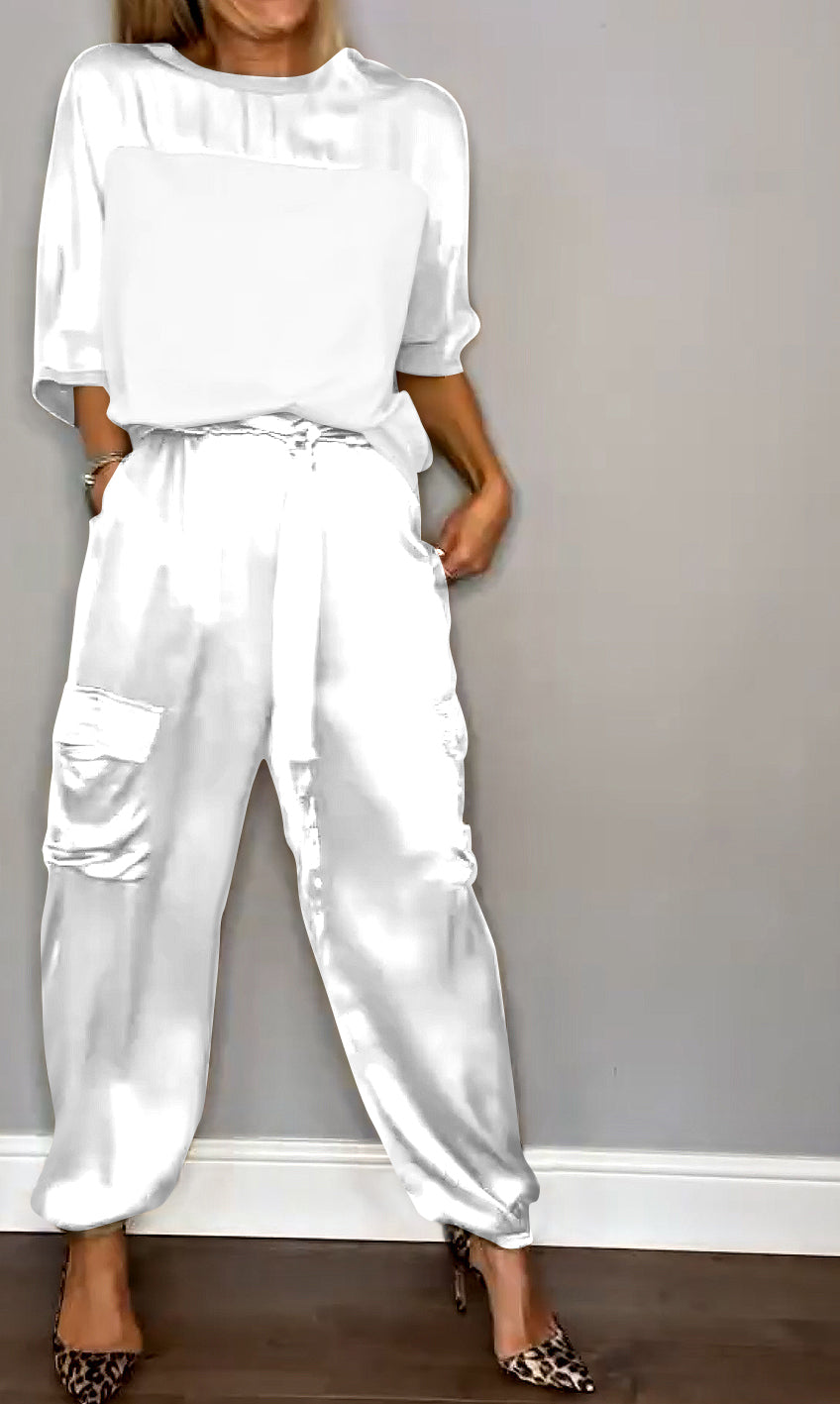 Sibella - Elegant Satin Outfit Set for Women