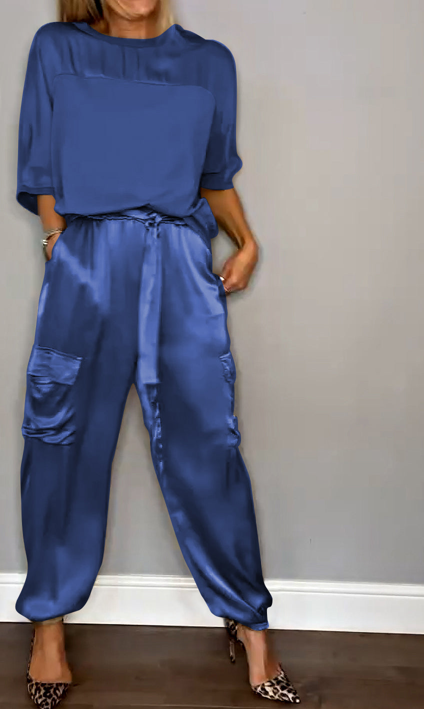 Sibella - Elegant Satin Outfit Set for Women