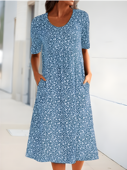 Lowenna - Floral Summer Midi Dress for Women