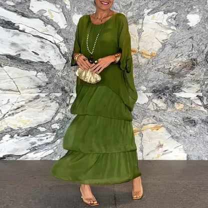 Fallyn - Lightweight Chiffon Maxi Dress for Women