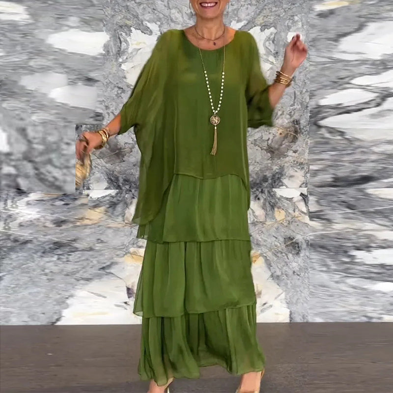 Fallyn - Lightweight Chiffon Maxi Dress for Women