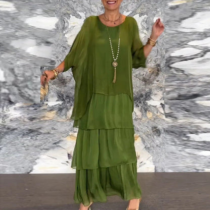 Fallyn - Lightweight Chiffon Maxi Dress for Women