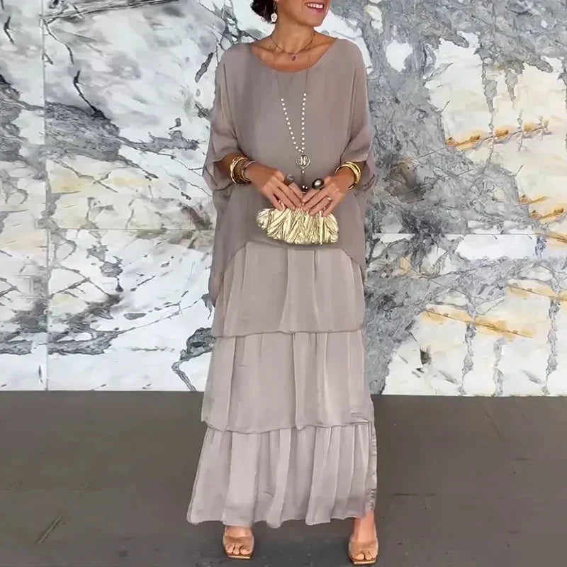 Fallyn - Lightweight Chiffon Maxi Dress for Women