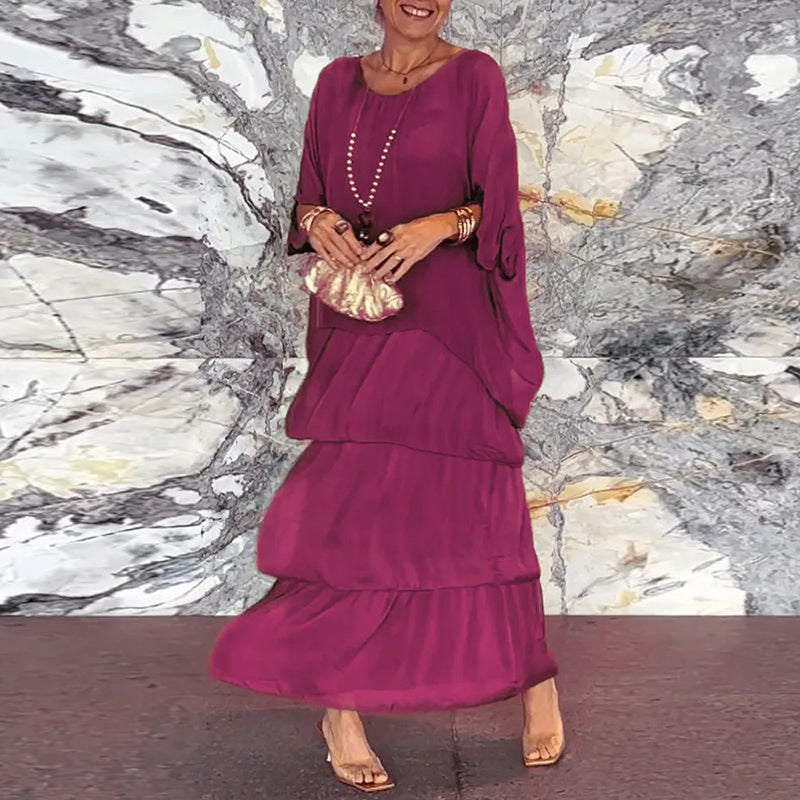 Fallyn - Lightweight Chiffon Maxi Dress for Women