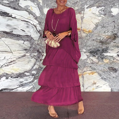 Fallyn - Lightweight Chiffon Maxi Dress for Women