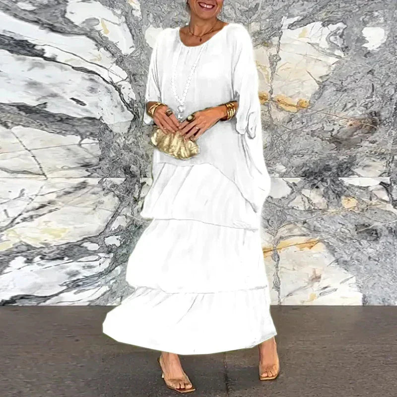 Fallyn - Lightweight Chiffon Maxi Dress for Women