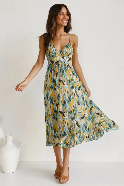 Tenley - Elegant Floral Midi Dress for Women