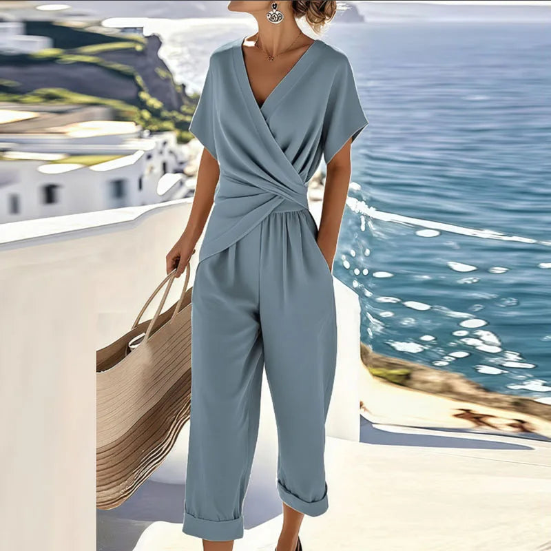 Elegant Women's Set - Flattering Wrap Design & Comfort