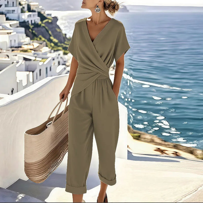 Elegant Women's Set - Flattering Wrap Design & Comfort