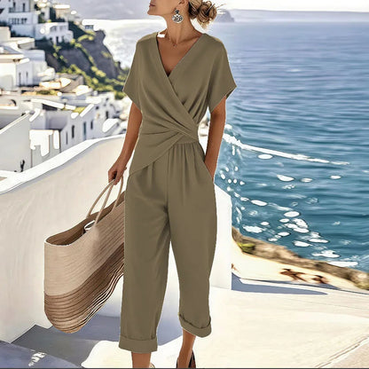 Elegant Women's Set - Flattering Wrap Design & Comfort