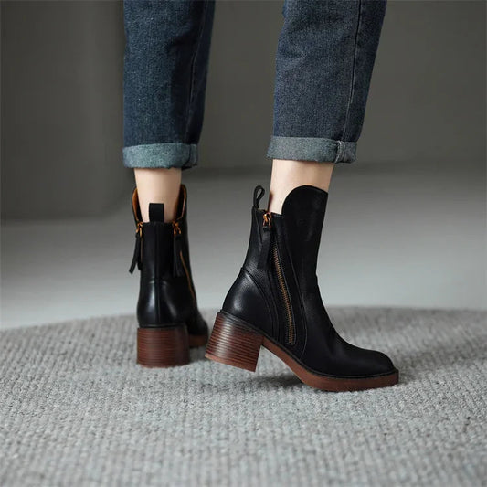 Jorja - Leather Ankle Boots for Women