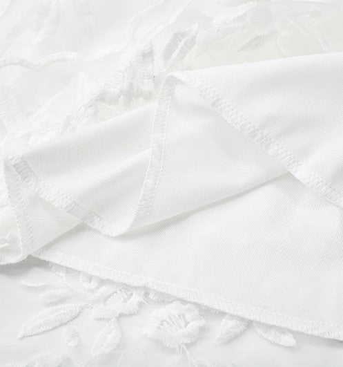 Women's Elegant Lightweight Cocktail Dress with Flower Embroidery-2