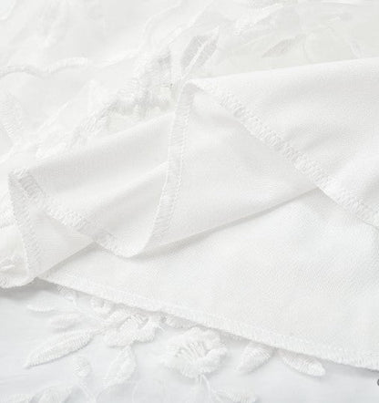 Women's Elegant Lightweight Cocktail Dress with Flower Embroidery-4