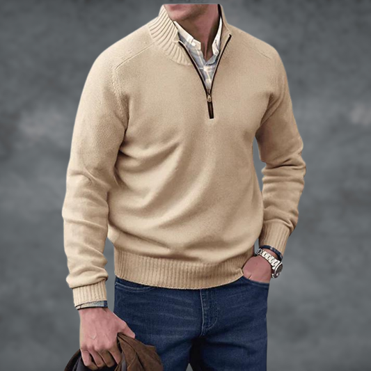 Quinlan - Soft Half Zip Sweater for Men