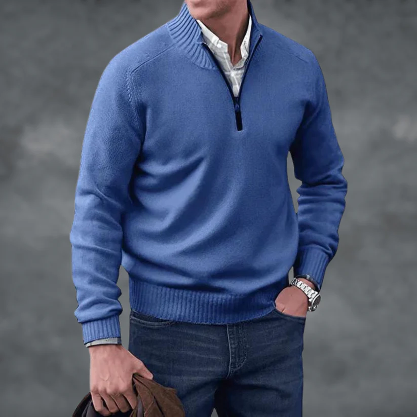 Quinlan - Soft Half Zip Sweater for Men