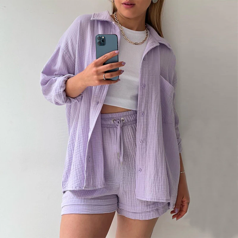 Raine - Soft Cotton Cardigan Set for Women