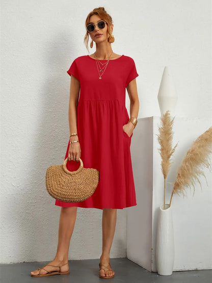 Urselle - Vintage Summer Midi Dress for Women