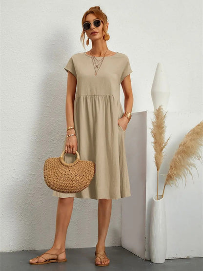 Urselle - Vintage Summer Midi Dress for Women