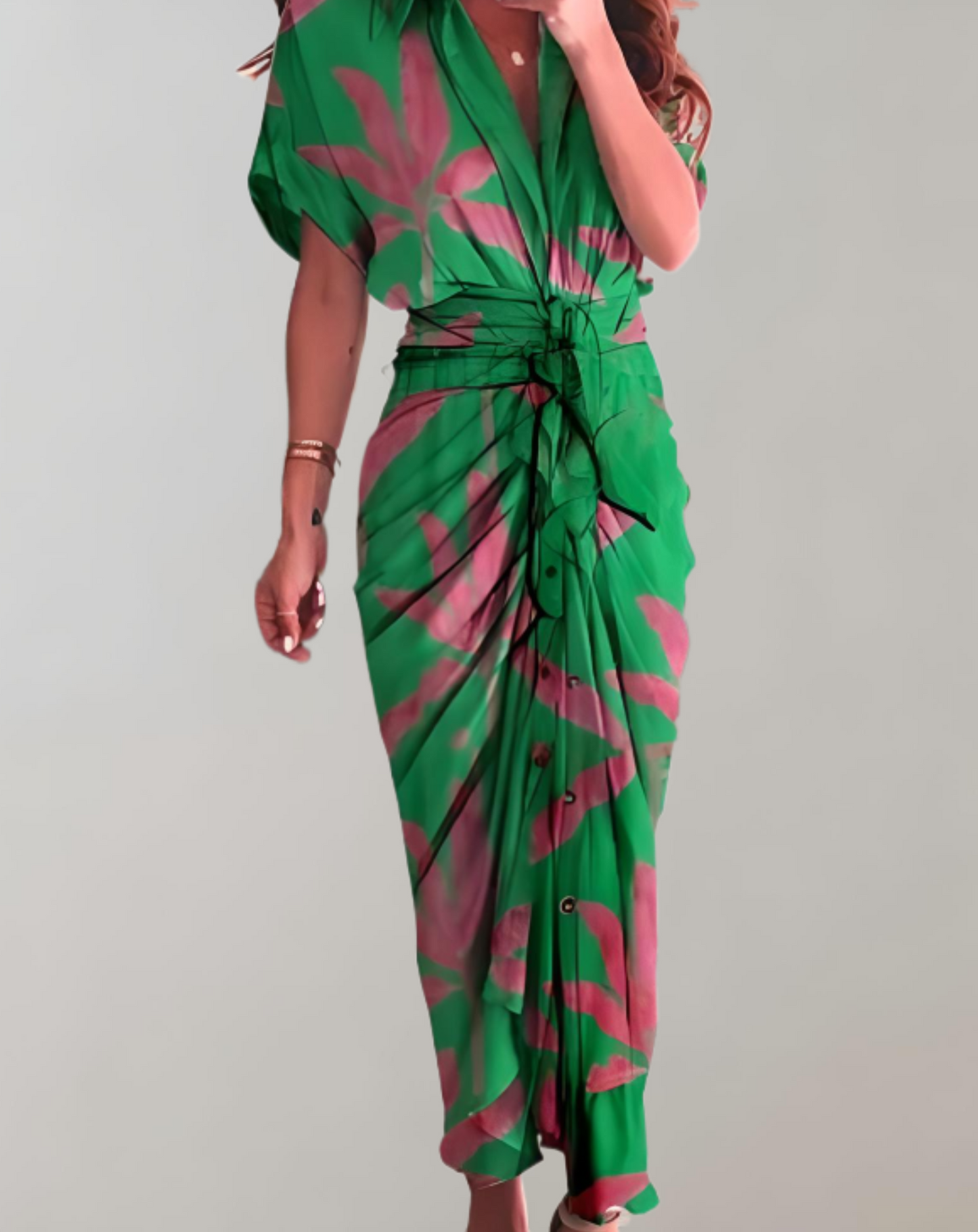 green, pink