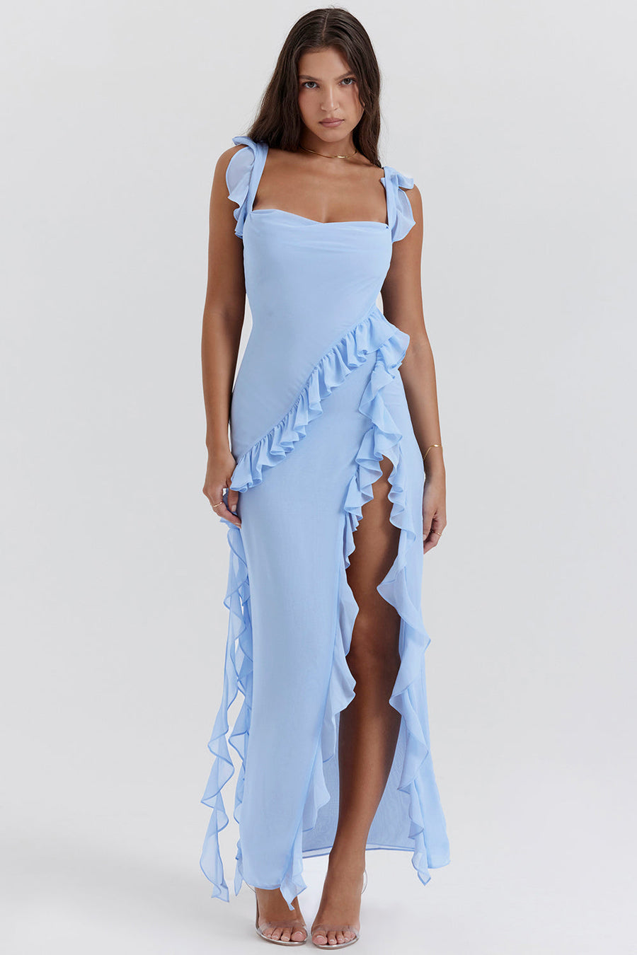 Jeneira - Elegant Ruffle Maxi Dress for Women