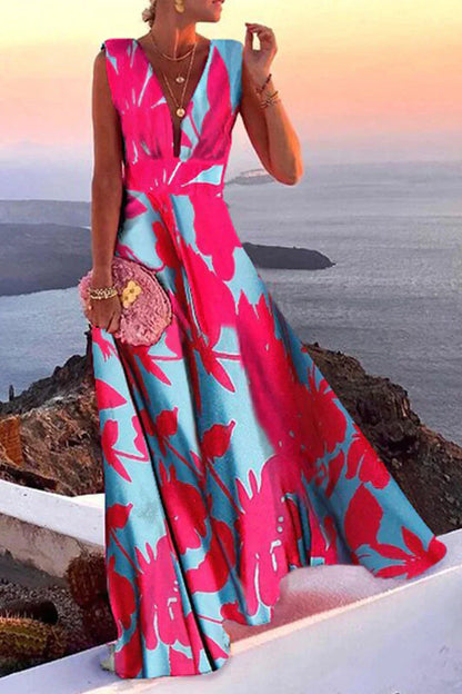 Variant image for Women's Versatile Maxi Dress with Diverse Prints for Summer-5
