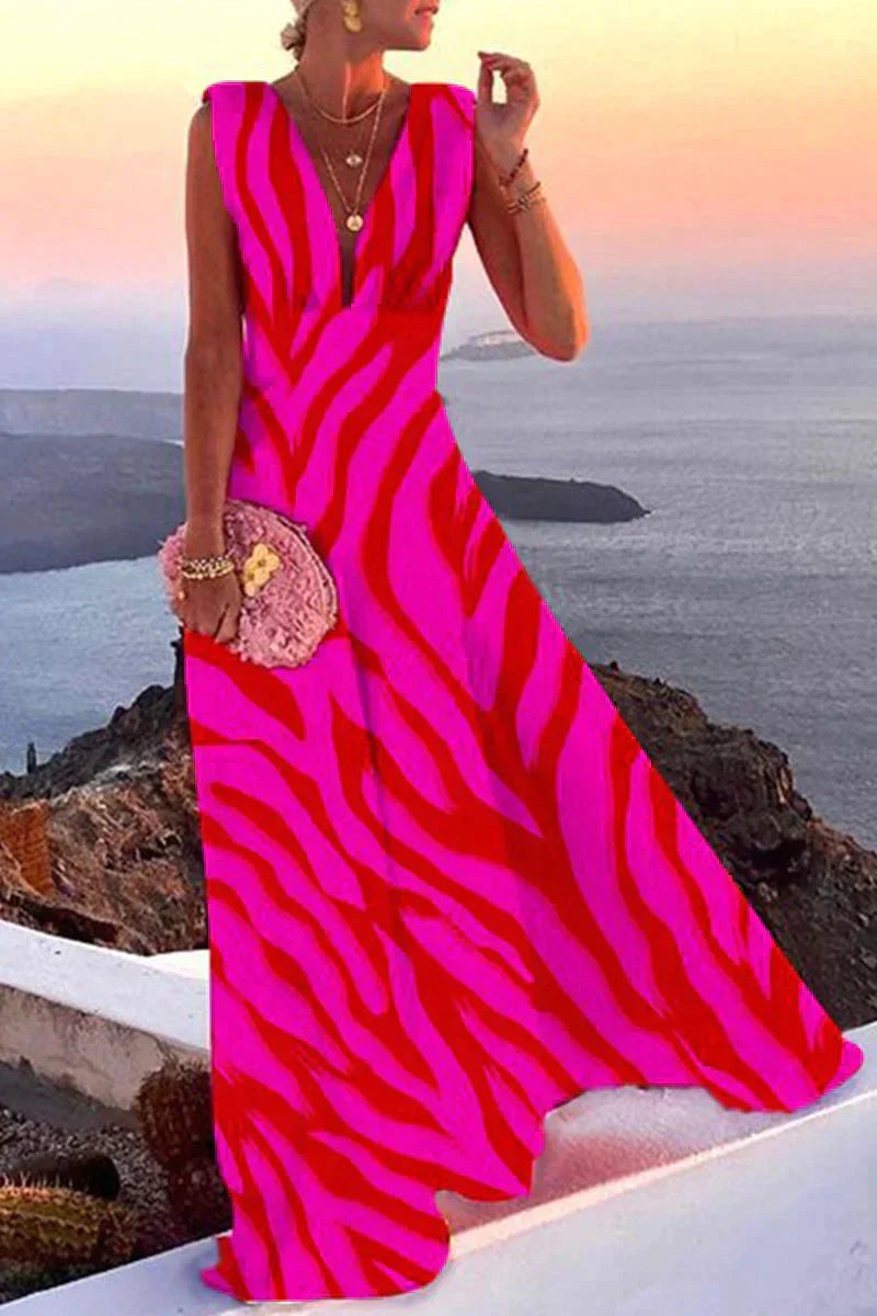 Women's Versatile Maxi Dress with Diverse Prints for Summer-5