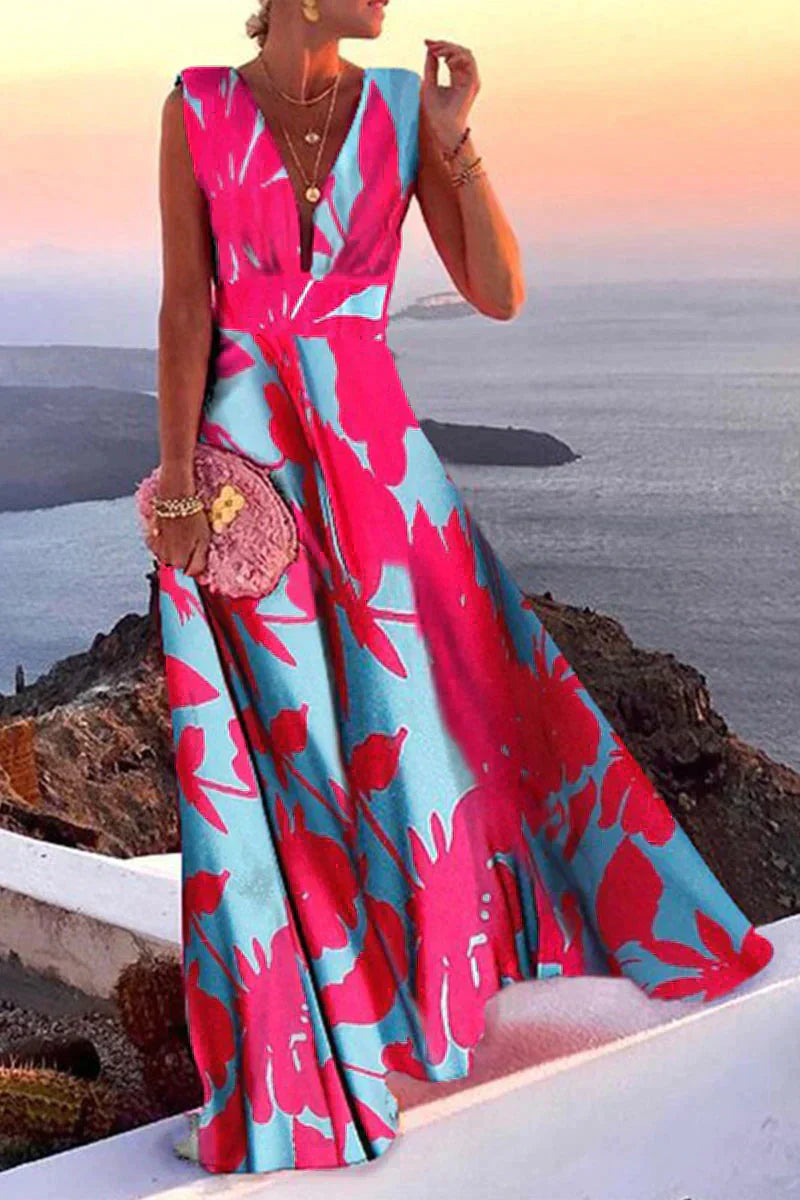 Women's Versatile Maxi Dress with Diverse Prints for Summer-4